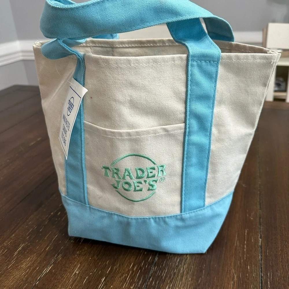 Trader Joe’s pastel tote bag